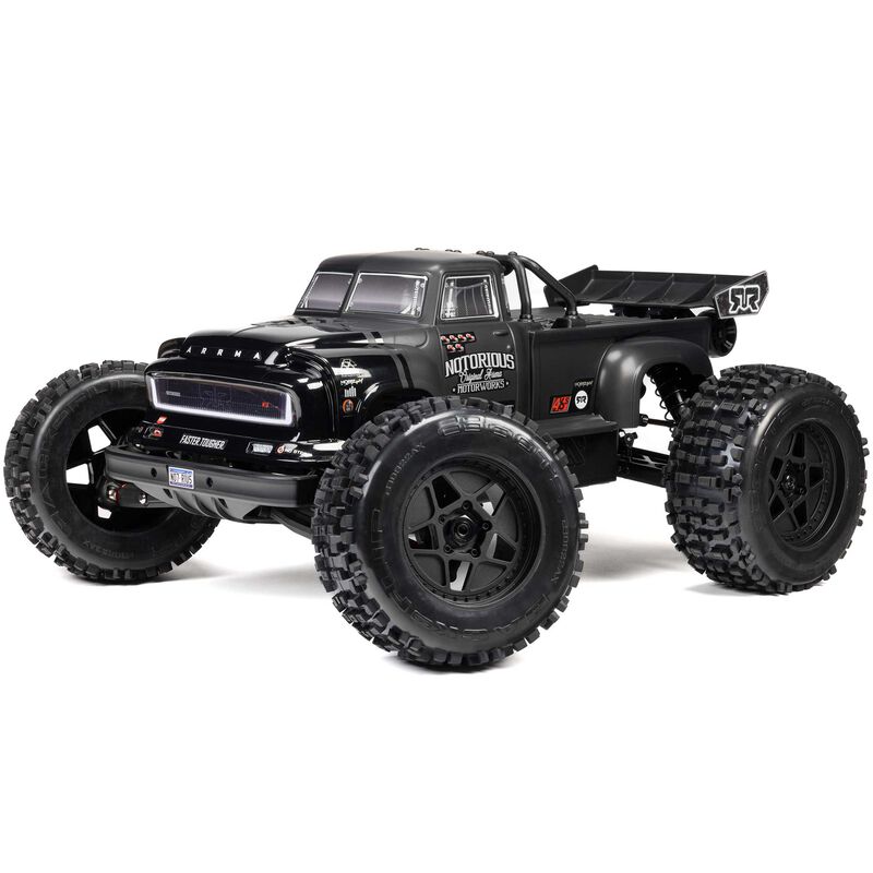 Arrma 1/8 NOTORIOUS 6S 4X4 RTR Brushless Stunt Truck Black